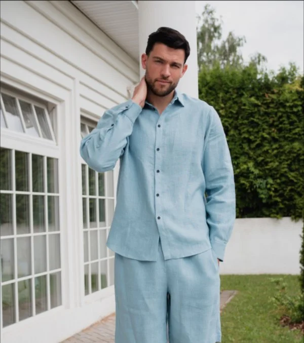 Костюм рубашка с брюками цвет Океан  (можно купить отдельно) - в фирменном магазине спортивной одежды Brillante.by