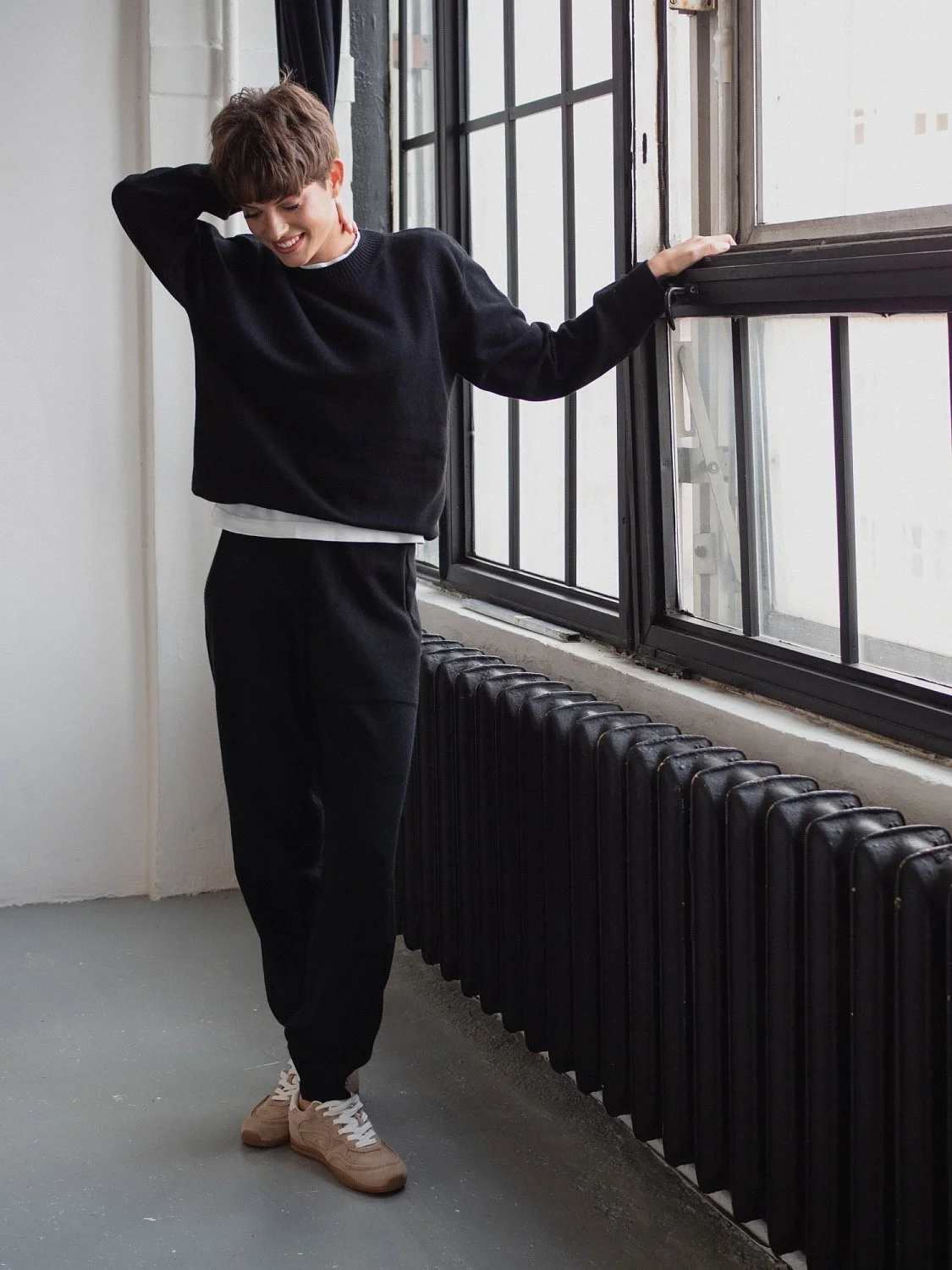 Костюм из ангоровой шерсти цвет ЧЕРНЫЙ