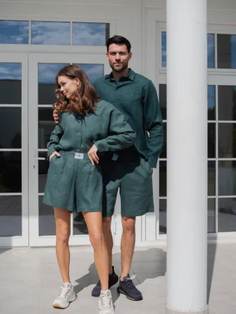 Купить Костюм рубашка с шортами цвет Изумруд  (можно купить отдельно) в фирменном магазине спортивной одежды Brillante.by