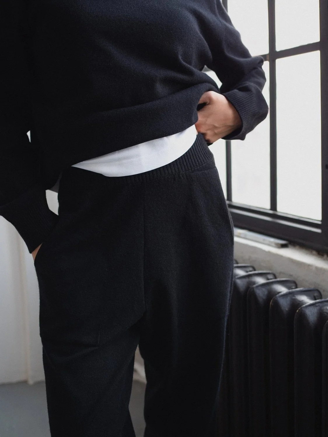 Костюм из ангоровой шерсти цвет ЧЕРНЫЙ