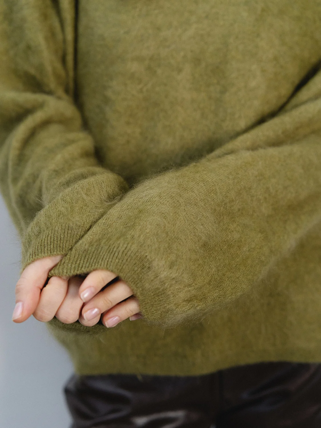 Свитер кашемировый цв.Оливка