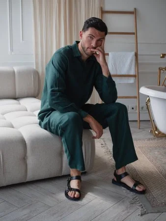 Костюм рубашка, брюки цвет Изумруд  (можно купить отдельно) Купить Костюм рубашка, брюки цвет Изумруд  (можно купить отдельно) в фирменном магазине спортивной одежды Brillante.by