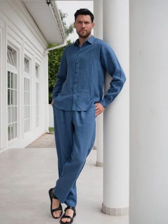 Купить Костюм рубашка, брюки цвет Синий  (можно купить отдельно) в фирменном магазине спортивной одежды Brillante.by