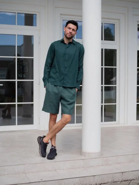 Костюм рубашка с шортами цвет Изумруд  (можно купить отдельно) - в фирменном магазине спортивной одежды Brillante.by