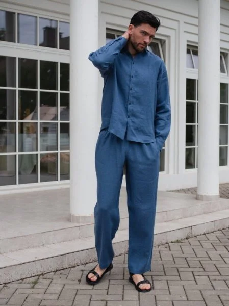Костюм рубашка, брюки цвет Синий  (можно купить отдельно) - в фирменном магазине спортивной одежды Brillante.by