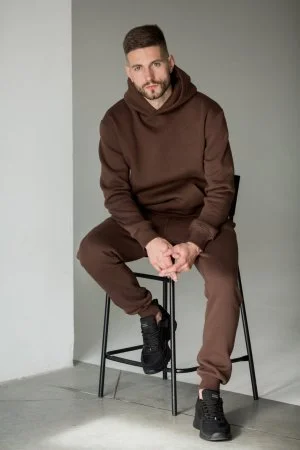 Купить Костюм утеплённый с флисовым подкладом цвет  МОЛОЧНЫЙ ШОКОЛАД  в фирменном магазине спортивной одежды Brillante.by