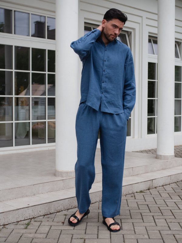 Костюм рубашка, брюки цвет Синий  (можно купить отдельно) - в фирменном магазине спортивной одежды Brillante.by