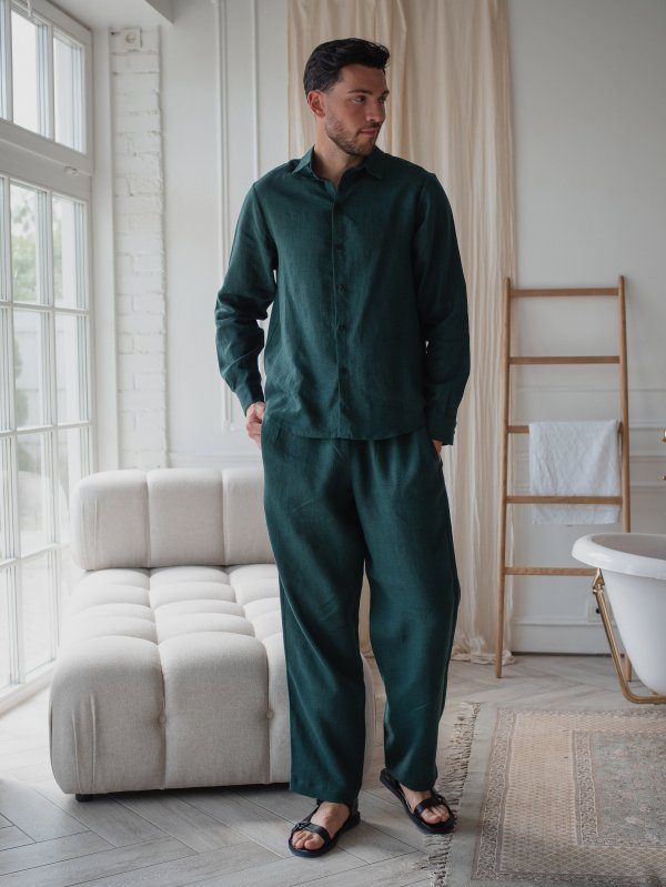 Костюм рубашка, брюки цвет Изумруд  (можно купить отдельно) - в фирменном магазине спортивной одежды Brillante.by