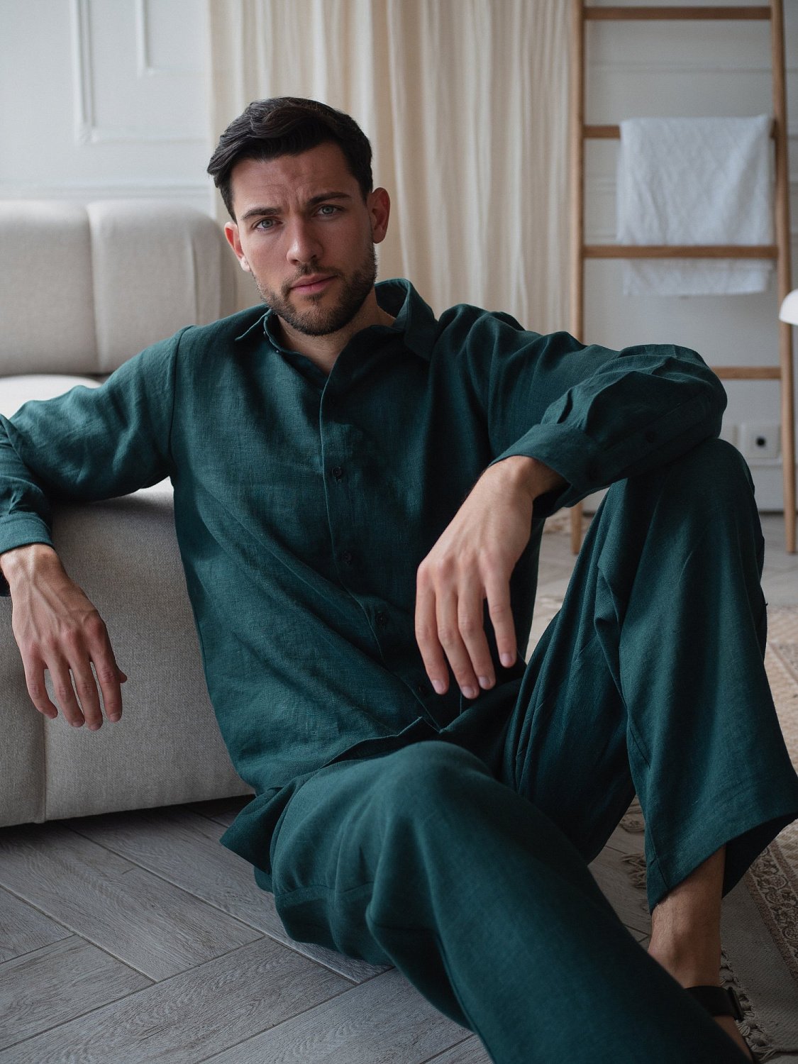 Костюм рубашка, брюки цвет Изумруд  (можно купить отдельно)