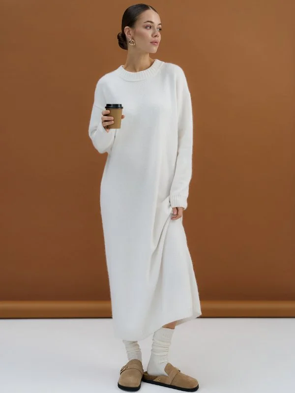 Платье ангоровое цвет Молочный - в фирменном магазине спортивной одежды Brillante.by