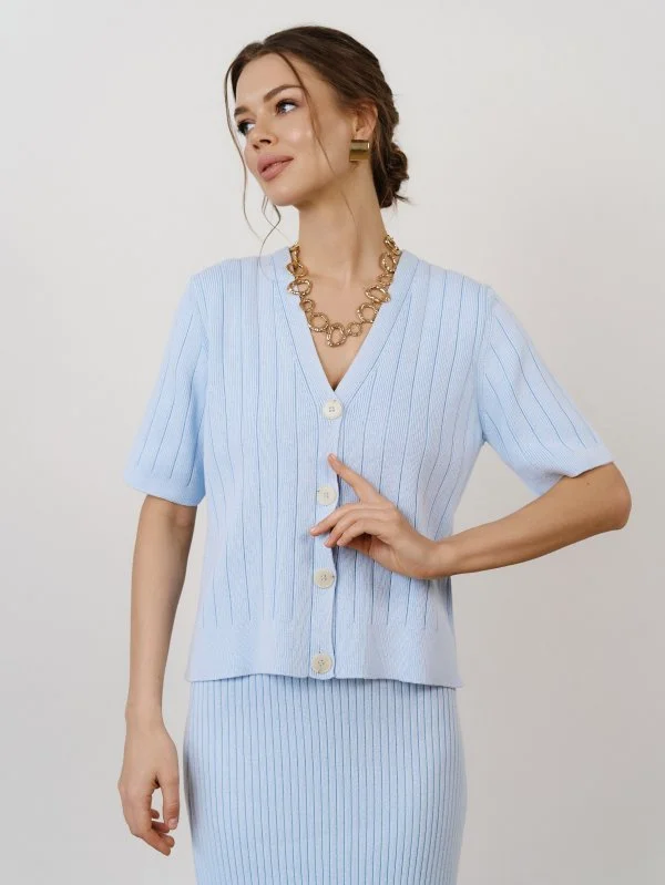 Кардиган цв.голубой - в фирменном магазине спортивной одежды Brillante.by