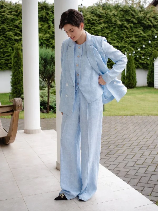 Жакет двубортный цвет голубой - в фирменном магазине спортивной одежды Brillante.by