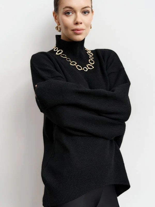 Свитер из ангоровой шерсти цвет Чёрный - в фирменном магазине спортивной одежды Brillante.by