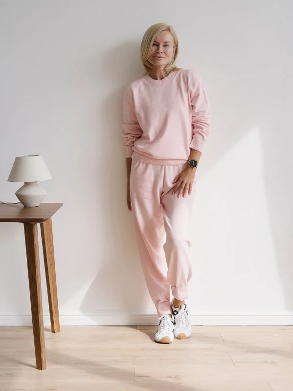 Костюм из шерсти ангоры цвет ПЕРСИКОВО-РОЗОВЫЙ - в фирменном магазине спортивной одежды Brillante.by