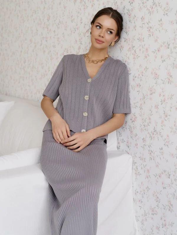 Кардиган цв.серый - в фирменном магазине спортивной одежды Brillante.by