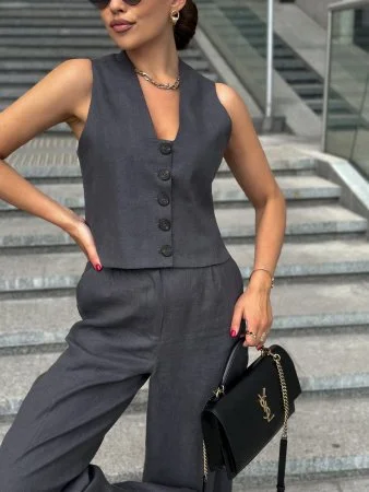 Купить Костюм с жилетом цвет Графит (жилет и брюки можно купить отдельно) в фирменном магазине спортивной одежды Brillante.by