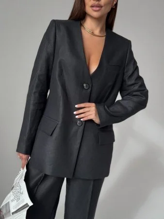 Купить Жакет без воротника цвет Черный в фирменном магазине спортивной одежды Brillante.by