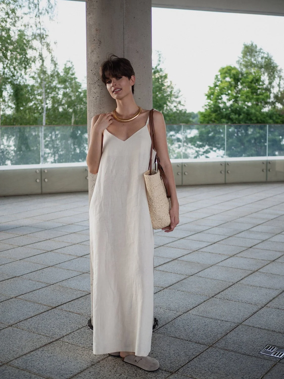 Платье комбинация цвет Сливочное масло