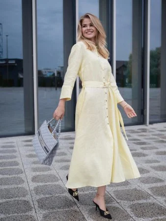 Купить Платье халат цвет Лимонный в фирменном магазине спортивной одежды Brillante.by