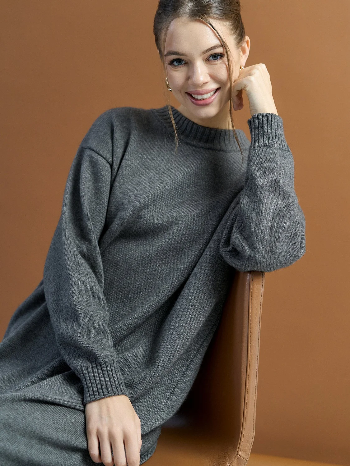 Платье ангоровое цвет Графит