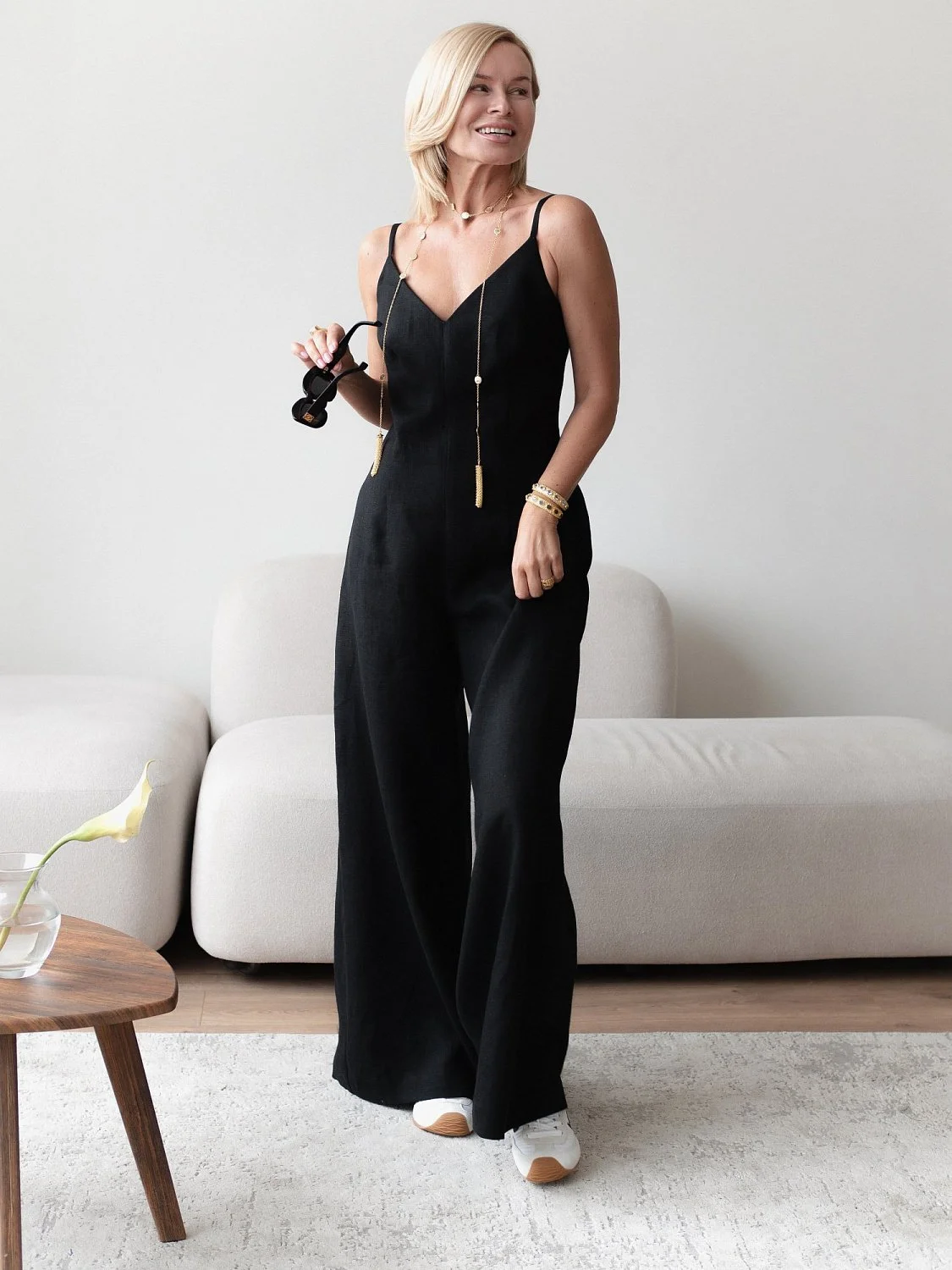 Комбинезон брючный цвет черный