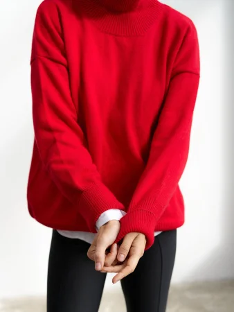 Купить Свитер из ангоровой шерсти цвет Красный в фирменном магазине спортивной одежды Brillante.by