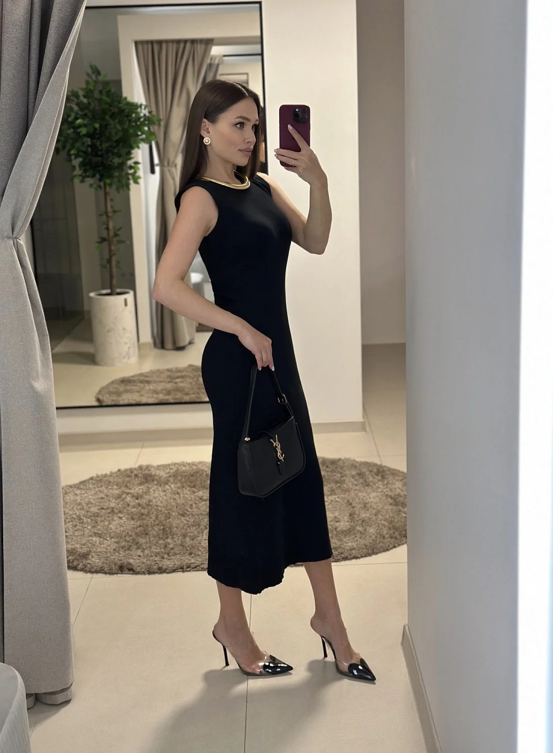 Платье трикотажное CHIC цв. черный