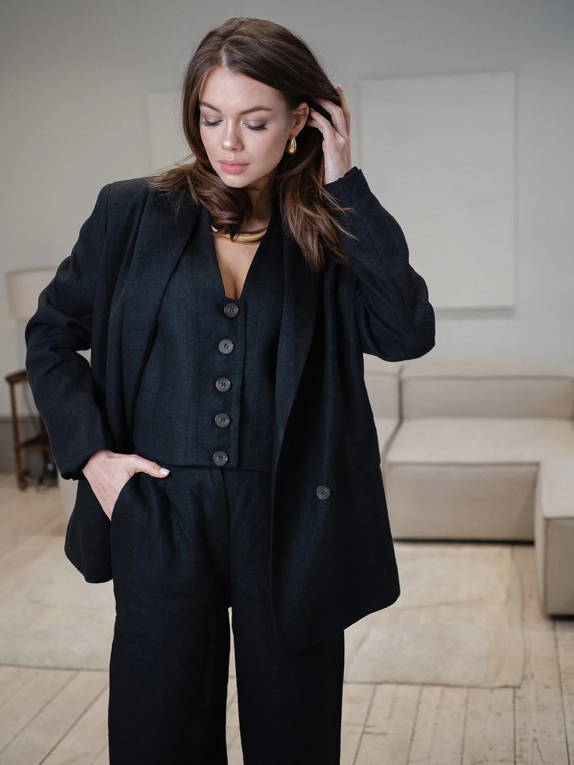 Жакет женский цвет Черный