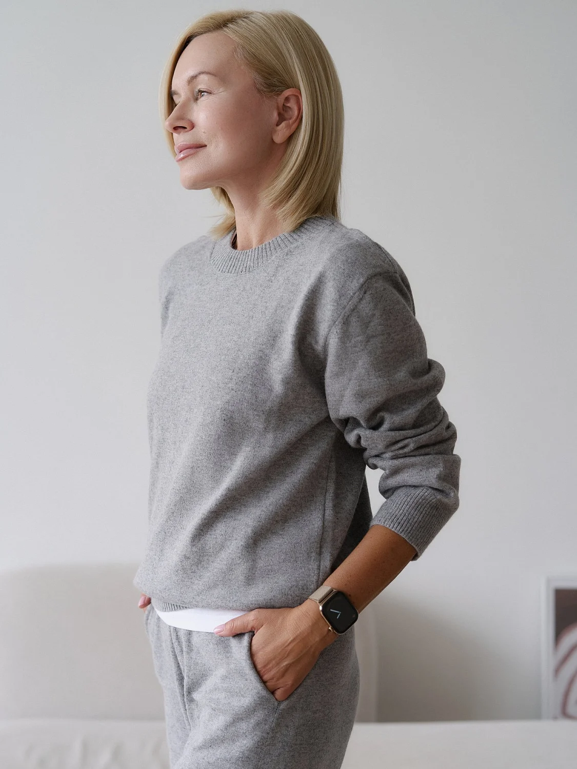 Костюм из ангоровой шерсти цвет СЕРЫЙ