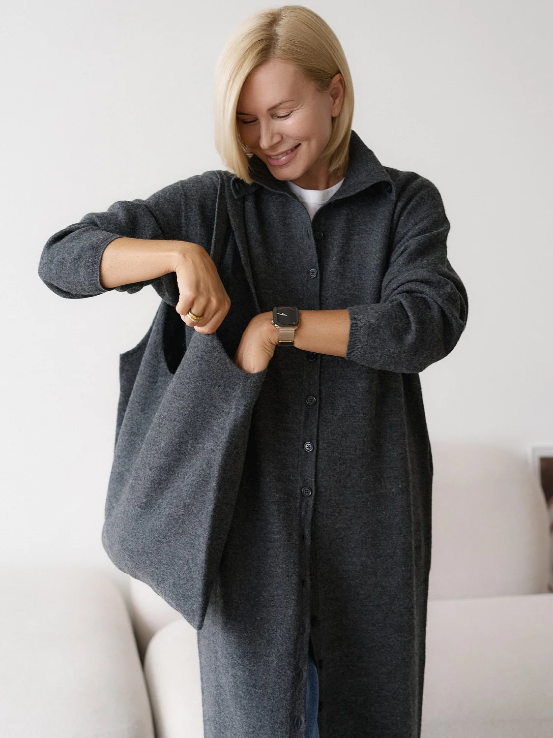 Кардиган шерстяной GRAPHIT