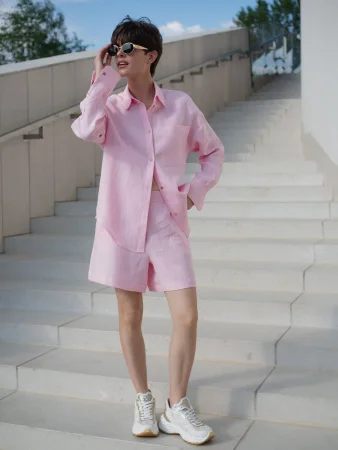 Купить Рубашка льняная цвет ROSE в фирменном магазине спортивной одежды Brillante.by