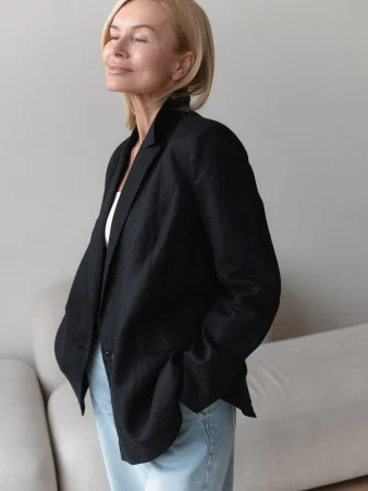 Купить Жакет двубортный цвет чёрный в фирменном магазине спортивной одежды Brillante.by