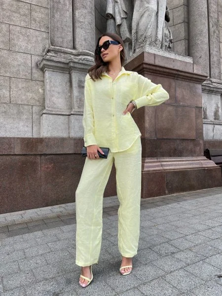 Рубашка льняная цвет ЛИМОНАД - в фирменном магазине спортивной одежды Brillante.by