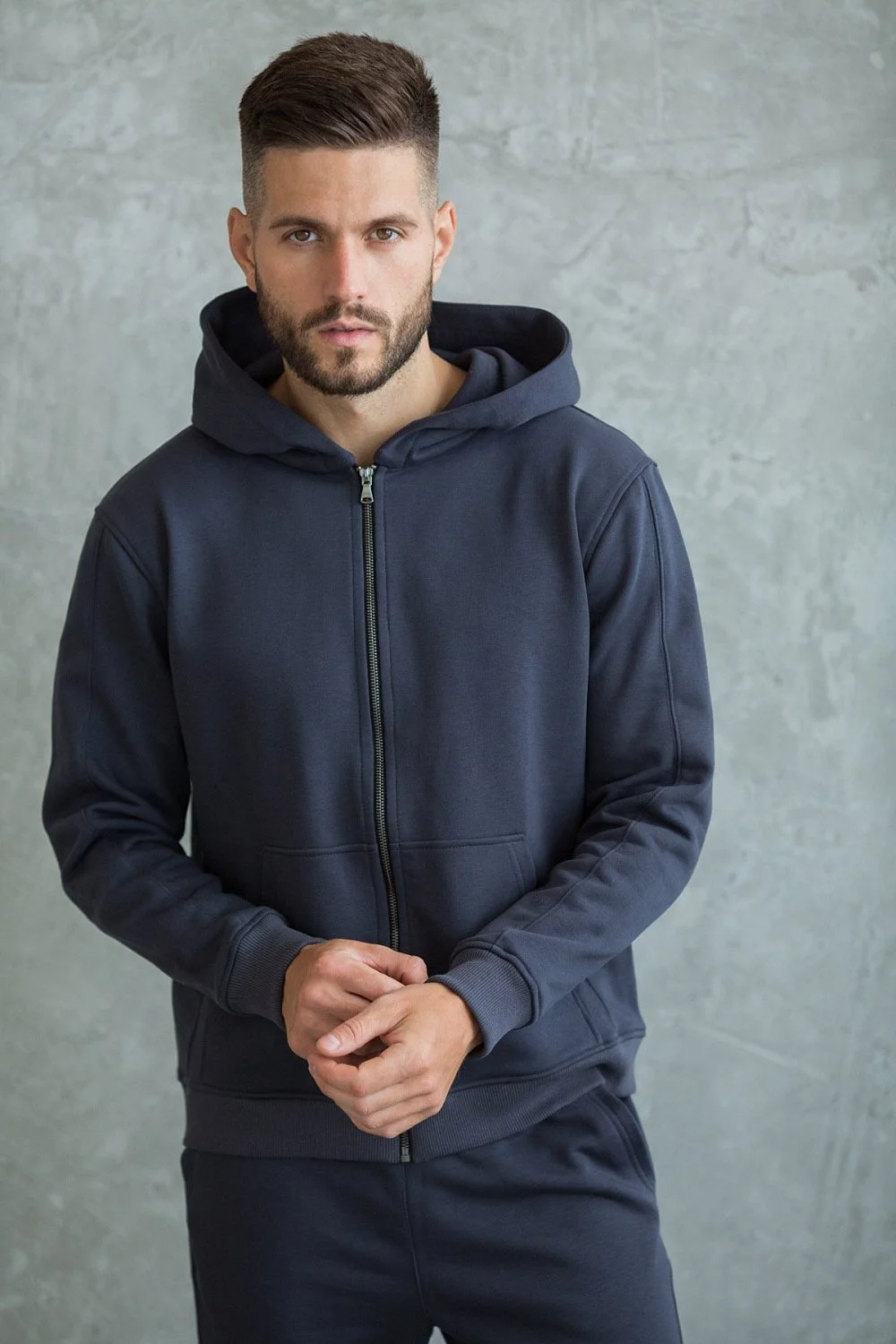 Костюм спортивный мужской на молнии цвет Графит