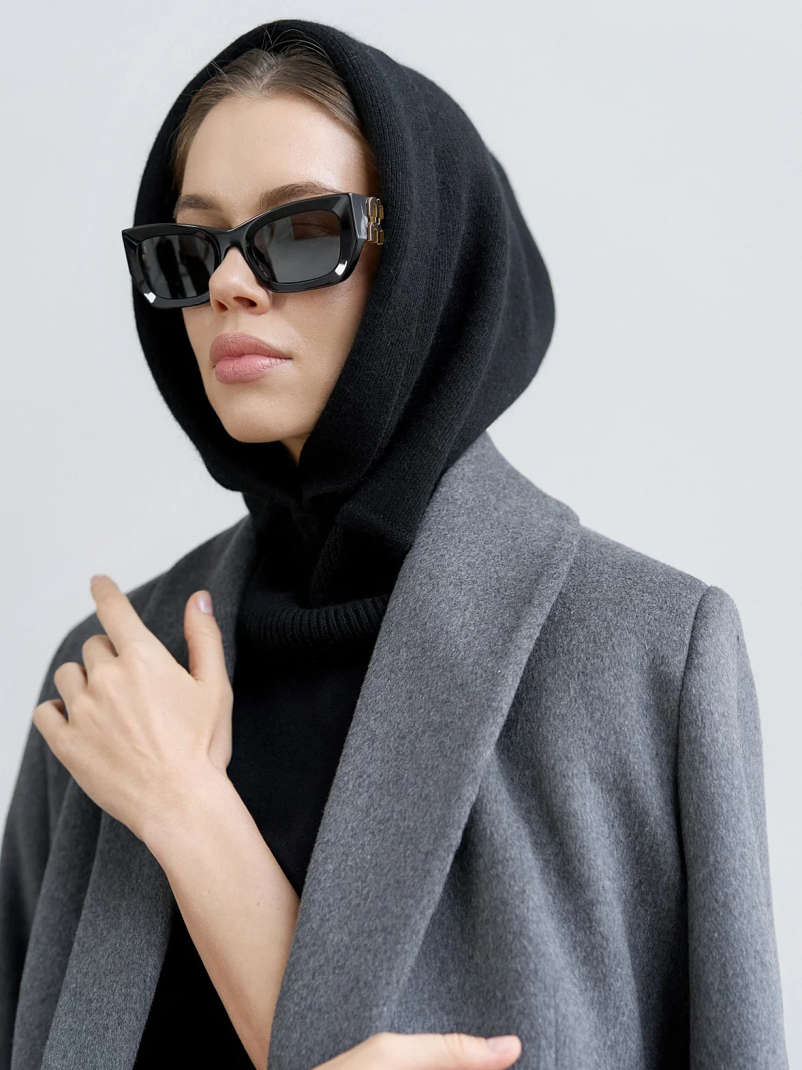 Капор ангоровый цвет Чёрный