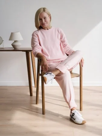 Купить Костюм из шерсти ангоры цвет ПЕРСИКОВО-РОЗОВЫЙ в фирменном магазине спортивной одежды Brillante.by