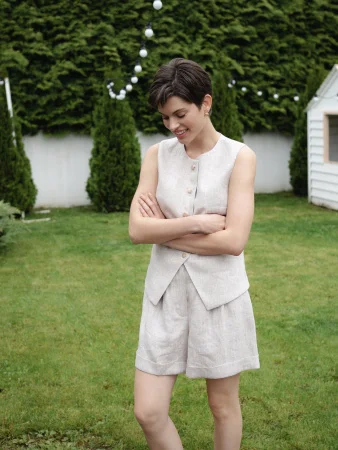 Купить Жилет с круглым горлом цвет натуральный в фирменном магазине спортивной одежды Brillante.by