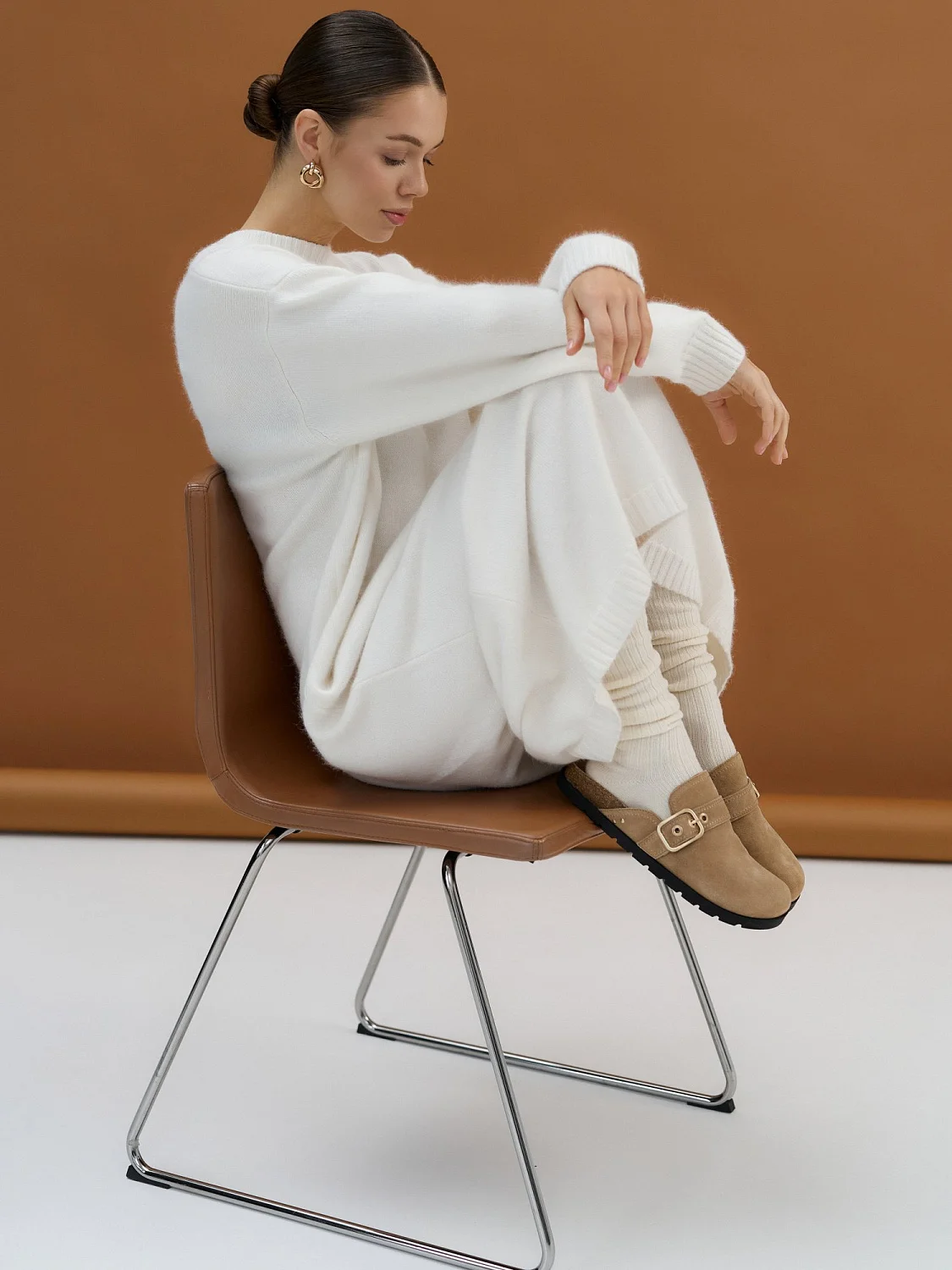 Платье ангоровое цвет Молочный