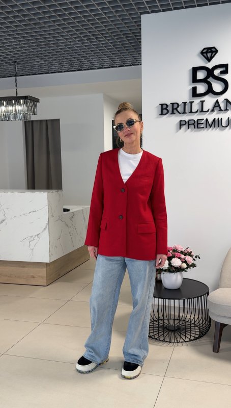 Жакет без воротника цвет Шардоне - в фирменном магазине спортивной одежды Brillante.by