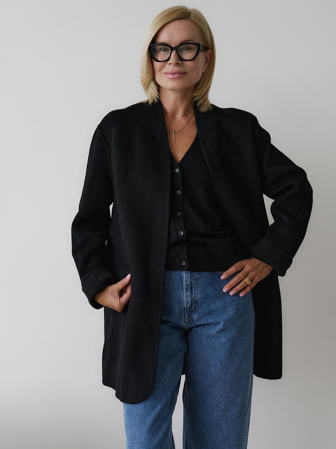 Пальто Double Face цв.чёрный