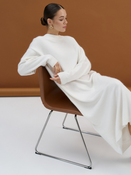 Платье ангоровое цвет Молочный - в фирменном магазине спортивной одежды Brillante.by