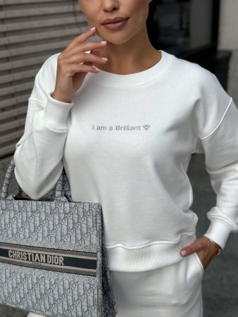 Купить Костюм "I am a BRILLIANT" цвет Молочный в фирменном магазине спортивной одежды Brillante.by