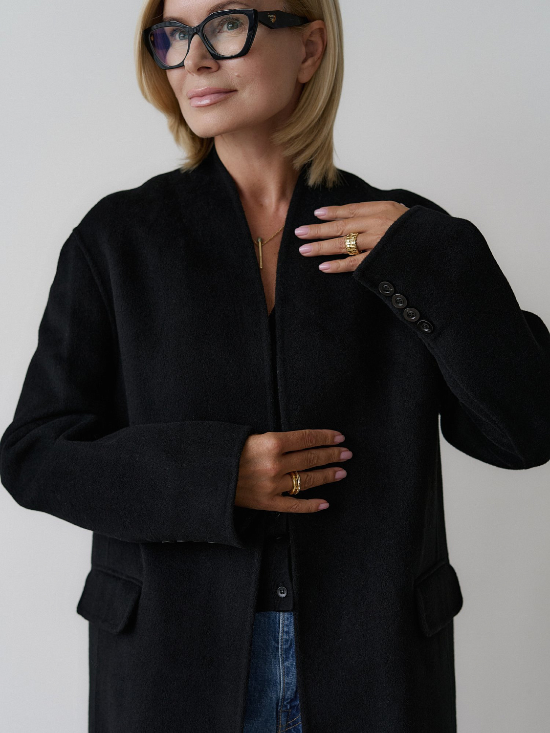 Пальто Double Face цв.чёрный